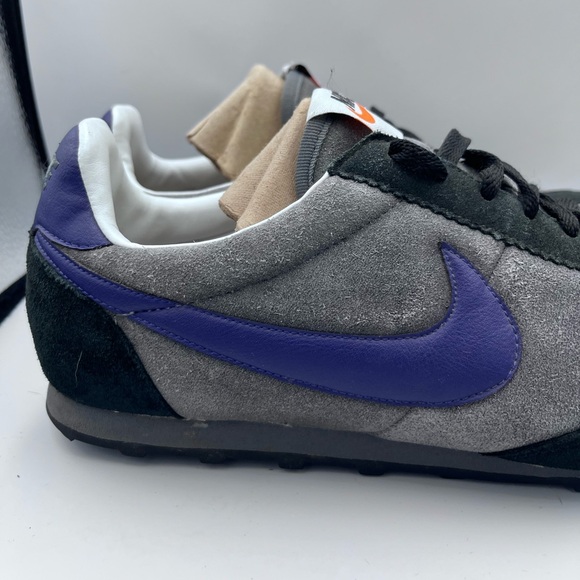 Nike Vintage Suede Sneakers Gray Purple Swoosh Men’s 10 EU 44 - Picture 2 of 13